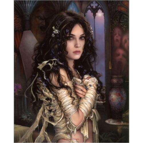 Counted Cross Stitch Kits Needlework Embroidery - Crafts 14 ct Aida DMC Color DIY Arts Handmade Home Decor - Ligeia