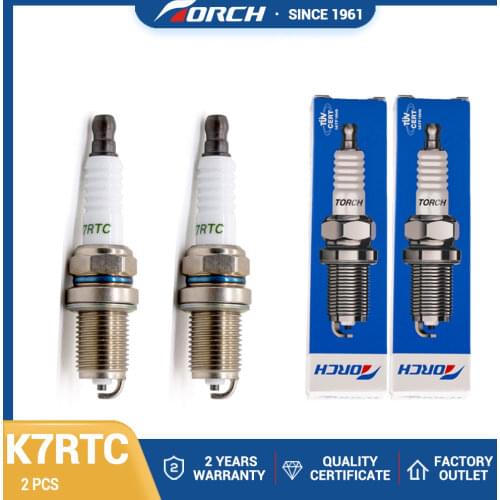 2PCS China Original Spark plug Ignition Candle TORCH K7RTC Replace for NGK BKR6ES Champion C7YC Denso Q22PR-U