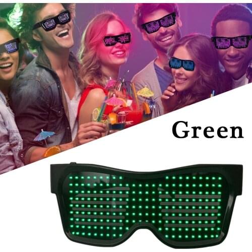 Magic Led Bluetooth Party Glasses APP Control Luminous Glasses USB Charge DIY Edit Multi-lingual Quick Flash Led Glasses