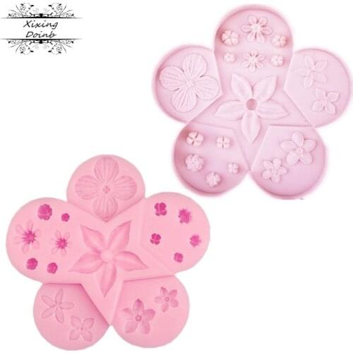 Flower shape silicone mold DIY chocolate candy resin clay crafts mold candy cake decoration tool