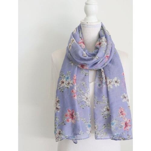 2020 Women Floral Pattern Cotton Scarf 10pcs/lot