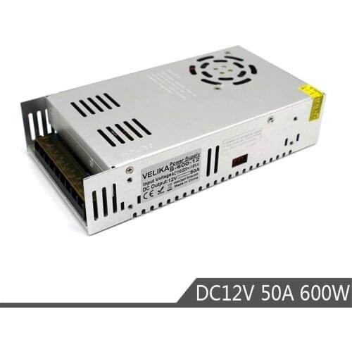 600W 12V 50A Single Output Small Volume Power Supply Switching Transformers AC110V 220V TO DC12V SMPS for Led Light CCTV Printer