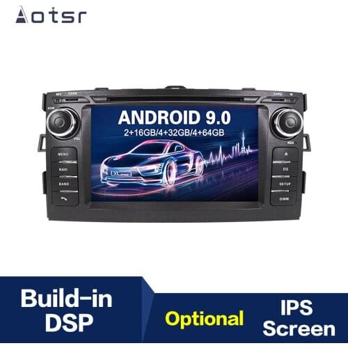 7 inch Android 9.0 IPS GPS Navigation Car Radio Player For Toyota Auris 2006-2012 Multimedia Player Head Unit Tape Recorder