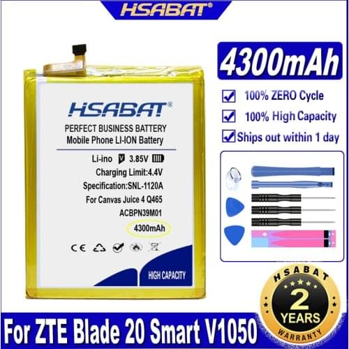 HSABAT Li3949T44P8h906450 4300mAh Battery for ZTE Blade 20 Smart V1050 Batteries