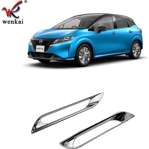 Car Exterior Accessories Styling For 2021 2022 Nissan Note Rear Fog Lamp Cover Bumper Trim ABS Chrome