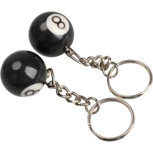 Billiard Pool Keychain Key Rings Snooker Table Ball Keychain Gifts Lucky NO.8 Keychain