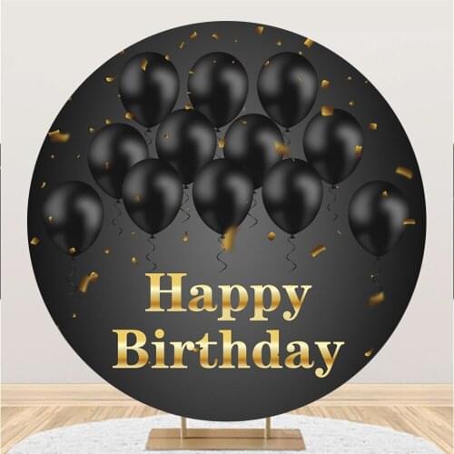 Classic Style Balloon Party Decoration Round Background Happy Birthday Photography Photo Circle Backdrop Booth Banner
