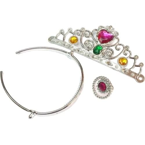 Free Ship 1-2Set Princess Tiaras Card For Girl Party Toys Favour Gift School Play GIRLS Birthday Favors Pinata Filler Loot Bags