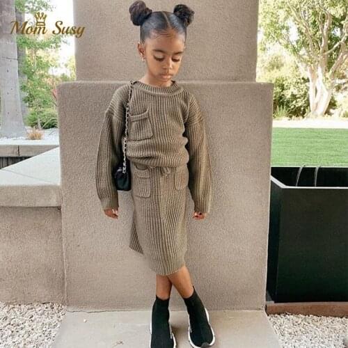 Baby Girl knitted Clothes Set Cotton Infant Toddler Girl Sweater+Skirt 2PCS Spring Autumn Winter Long Sleeve Clothing Set Outfit