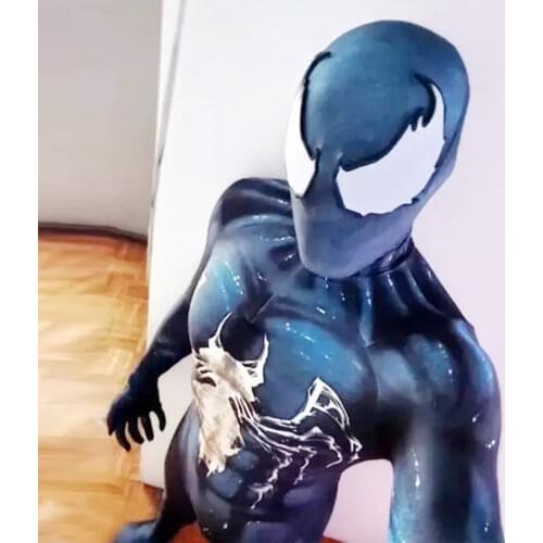 Venom Cosplay Costume Superhero Zentai Jumpsuit Bodysuit Halloween Costume Venom Disfraces Para Halloween For Adult/Kids