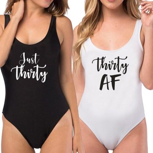 Thirty AF Swimsuits for 30th Birthday Party 30th Birthday Gift Gifts for Best Friend Funny Birthday One Piece Swimsuit