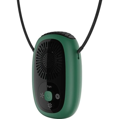 Fashionable Personal Wearable Mini Portable 3-Gears Adjustable USB Charging Handheld Desktop Hanging Neck Fan