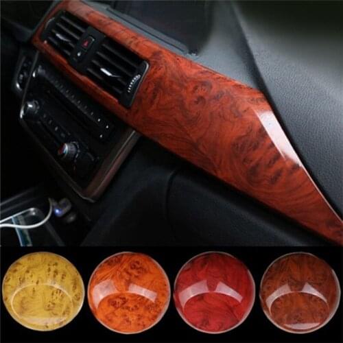 New 1Mx30cm 7 Colors Auto Decal Roll Low shrinkage Good Flatness Car Vinyl Sticker Wood Grain High Glossy Film Wrap DIY