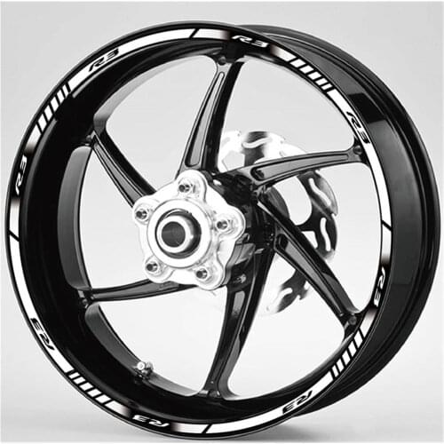 New Motorcycle inner wheel Stickers rim reflective decoration decals car accessories For YAMAHA R3 r3