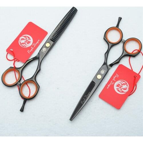 1004Z 5.5'' 16cm Purple Dragon Black TOP GRADE Hairdressing Scissors Cutting Scissors Thinning Shears professional Hair Scissors