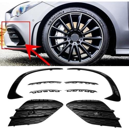 Front Bumper Lip Diffuser Splitter Spoiler Grilles For Mercedes Benz X118 C118 CLA180 CLA200 CLA220 CLA250 CLA35 AMG 2020 2021