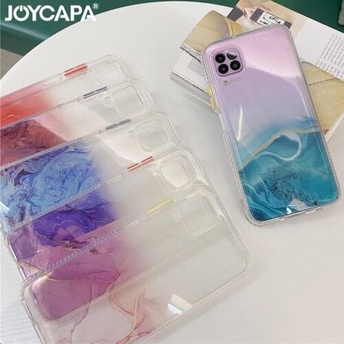 Luxury Marble Phone Case For Xiaomi Mi Poco X3 NFC M2 Redmi Note 9 Pro 9A 9C 10X Transparent Soft Glitter Gradients Color Cover