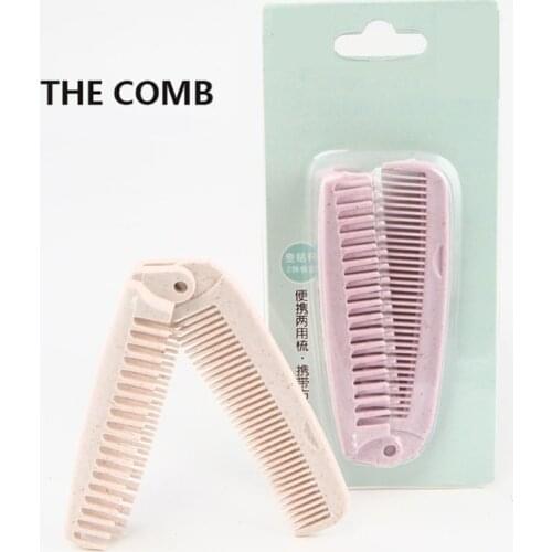 1 Pcs Fold Travel Brush Portable Elastic Force Soft Comb Hairdressing With Hair Comb Straight Hair Comb Pocket Clip