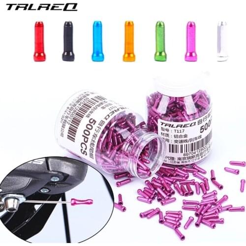 TRLREQ cable end caps 30pcs bike brake shifter derailleur cable and caps aluminum alloy bicycle brake gear outer cable cap cover