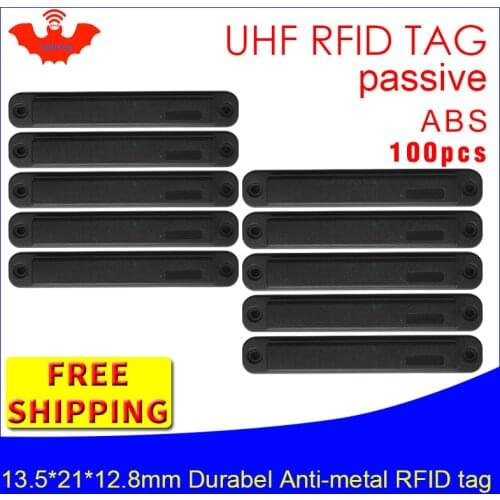 UHF RFID metal tag 915m 868mhz H3 13.5*21*12.8mm 100pcs free shipping durable ABS Material rack smart card passive RFID tags