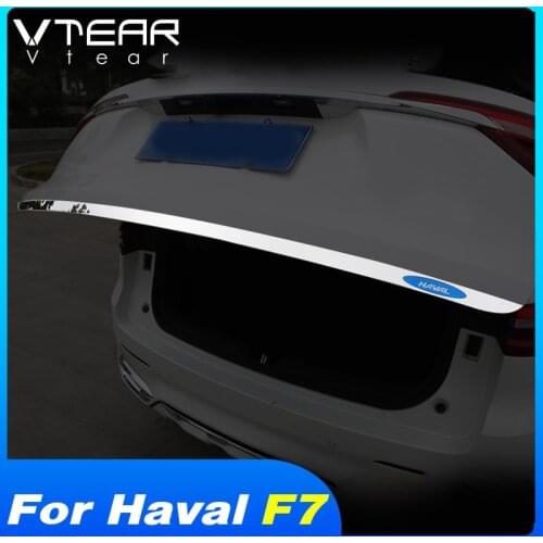 Vtear for Haval F7 F7X rear door tailgate trim chrome decorative car strip cover accessories trunk hatch handle car-styling auto