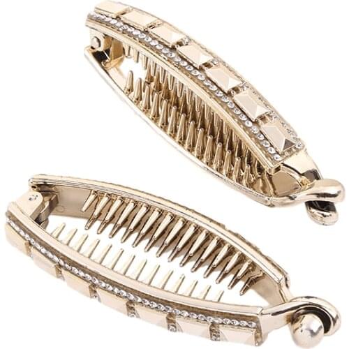 Hair Claws Clip Fish Shape Banana Barrettes Black Brown Hairpins Hair Accessories For Women Hair Clip Clamp DIY Craft ACC120