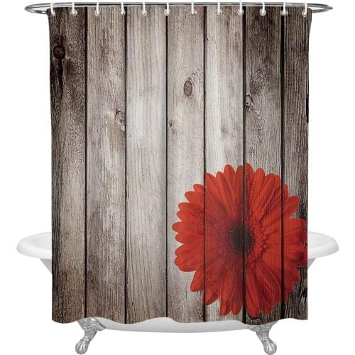 Flowers Wood Plants Shower Curtain Home Bathroom Decor Shower Curtain Waterproof Christmas Shower Curtain