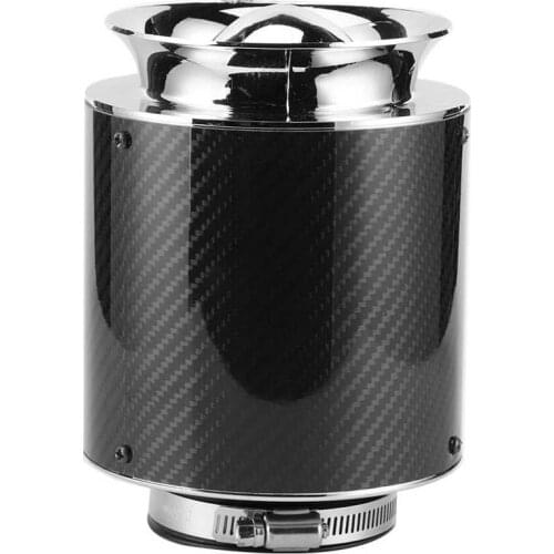 Air Filter Clamp 76mm / 3in Universal Carbon Fiber Texture Auto Car Air Filter Replacement Accessories Motor Accessories