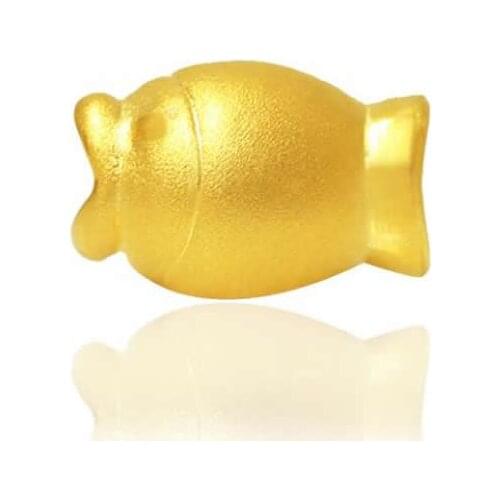 New Arrival 24K Yellow Gold Bracelet Women 999 Gold 3D Fish Bracelet