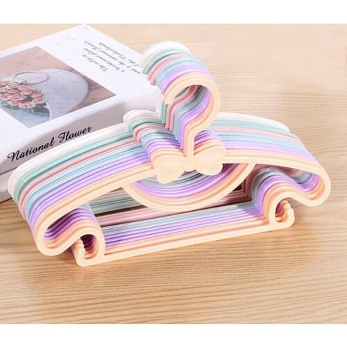10pcs/Set Children Clothes Hanger Racks Portable Plastic Display Hangers Rack Closet Wardrobe Organizer Kids Clothing Hanger