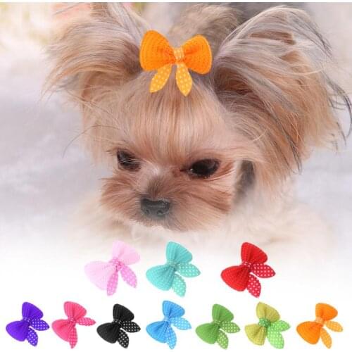 10pcs Lovely Cat Dog Collar Bow Tie Cute Pet Dog Cat Beauty Supplies Bows Hairpin Pet Hair Clip Headdress Xmas Pets Products
