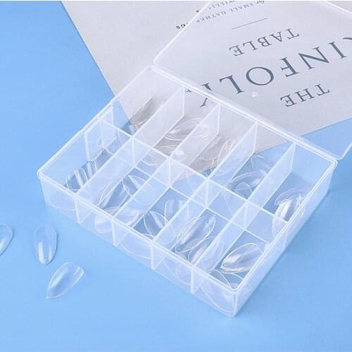 10 Cells Storage Rhinestone Tools Plastic Nail Art Empty Boxes Manicure Tool Case Box Container Organizer For False Tips Glitter