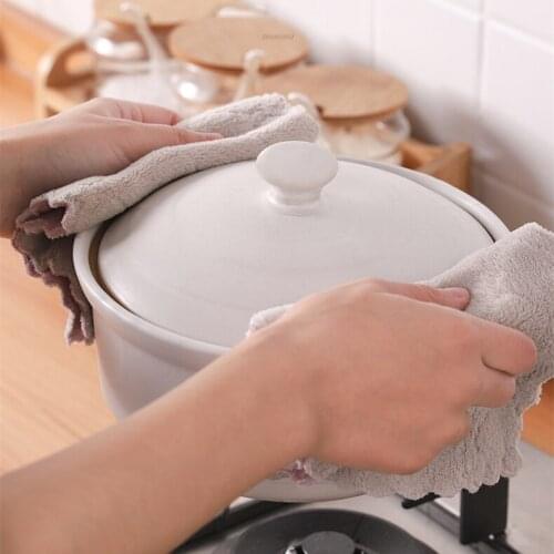 16*27cm 3Pcs Super Absorbent Microfiber Towel Cloth Kitchen Towels Dishcloths Dish Cloth Cleaning Rags Washing Household
