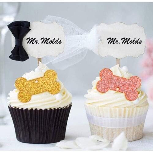 2Pcs Silicone Mini Bone Pendant Resin Molds Dog Tag Dog Bone Keychain Mold Tools X4YA