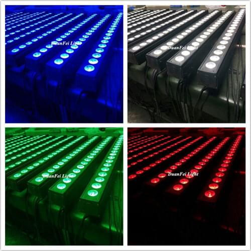 8 unites High quality led bar dmx rgbw wall washer led ip20 no waterproof led linear wash bar 18x10w