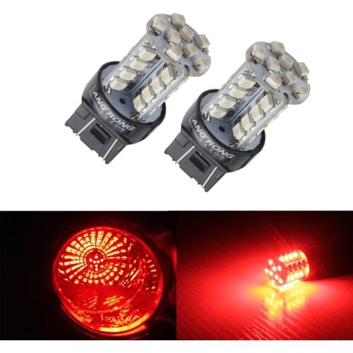 ANGRONG 2x 7440 580 582 7443 W21/5W Red LED 40 SMD Sidelight Parking Reverse Signal Brake Light