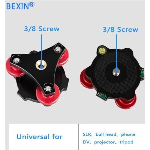 BEXIN LP-64 Aluminum Alloy Quick Release Base Level for Tripod Ball Track Monopod Photo Accessories