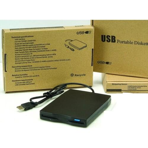 1.44 MB Floppy Disk 3.5" USB External Drive Portable Floppy Disk Drive Diskette FDD For Laptop Desktop PC
