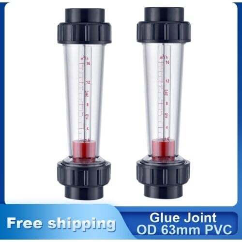LZS-50 Water flow Meter Indicator Counter Rotameter Liquid Flowmeter Glue Joint Fitting