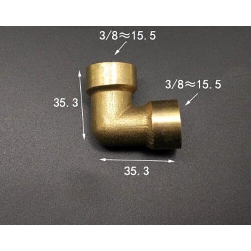 Brass 90 Degree Elbow DN10 3/8" BSP Female Pipe Fitting Adapter Coupling Connector