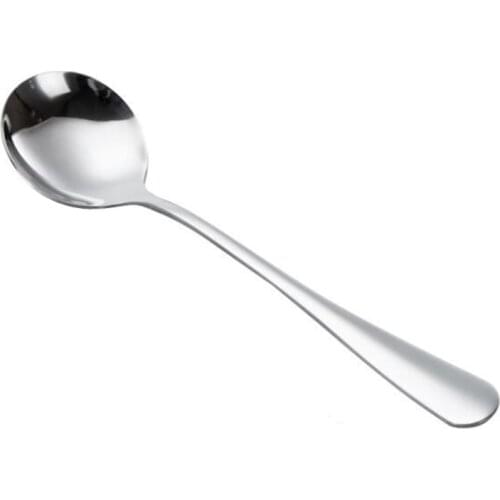 Spoon Stainless Steel Scoop Round Soup Scoop Long Handle Coffee Teaspoon Kitchen Utensil Dropshipping