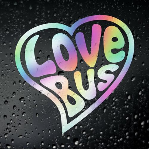 Three Ratels FD587 Love Bus Oil Slick Sticker For Camper Van DUB Bay Window Split Screen T25 T3 T4 T5