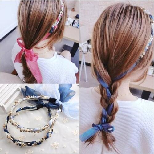 Korean Fashion Pearl Editing Hairband Women Girls Hair Head Hoop Bands Scrunchy Accessories For Women Headband Hairband Headwear