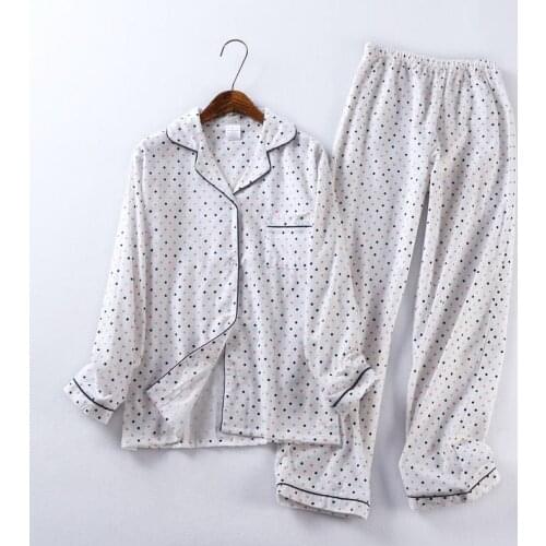Women Pajamas Long Sleeve Women 100% Cotton Sleepwear Pyjamas Female Casual Home Wear Autumn Winter Women Clothing