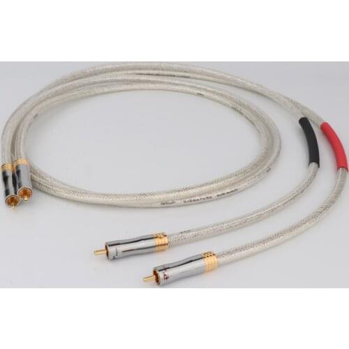 QED Signature OFC Silver Platedr Interconnect Cable With 0144 Gold Plated RCA plugs