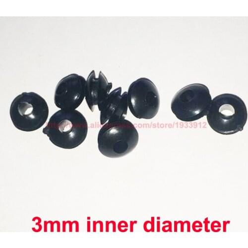 3mm Inner Diameter Rubber Grommet Firewall Hole Plug Electrical Wire Gasket - pack of 50