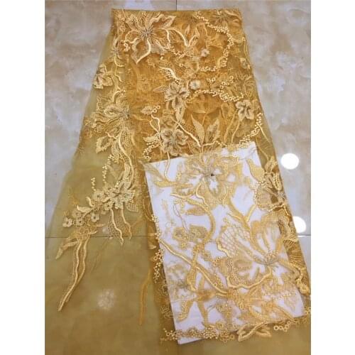 Super Quality YG-574 Nigerian embroidered Lace Fabric with flower African French Lace Fabric