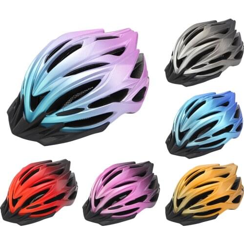MTB Helmet Bicycle Red LED Light and Sun Visor Men Women Lightweight Road Mountain Bike Cycling Helmet Sports Bicycle Equipment