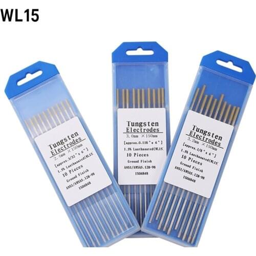 Tig Tungsten Electrode Rod Gold 1.0/1.6 /2.0/2.4/3.0/3.2/4.0*150mm Carbon