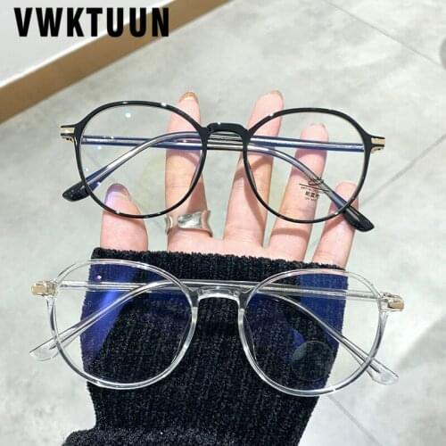 VWKTUUN TR90 Anti Blue Light Ray Glasses Women Oversized Business Glasses Frames Mens Optical TR90 Frame Prescription Glasses